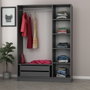Hanah Home Armario Kale Anthracite Black